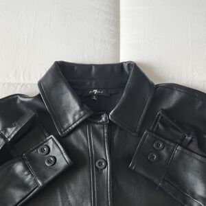 Elegant Black Leather Jacket for Women